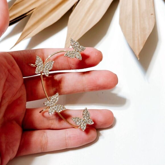 Gold Butterfly cuff earring - Picture 4 of 4